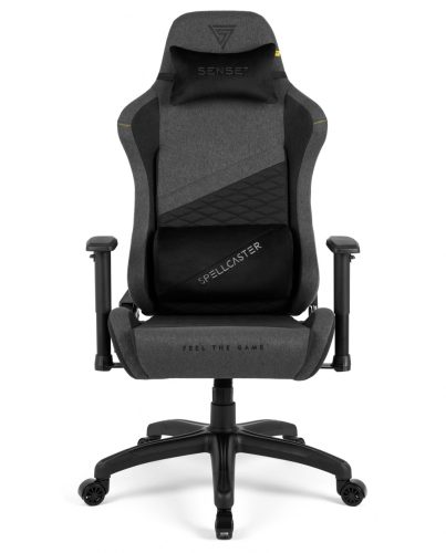 Hráčska stolička, látka SENSE7 Spellcaster, kreslo Senshi edition XL šedá.