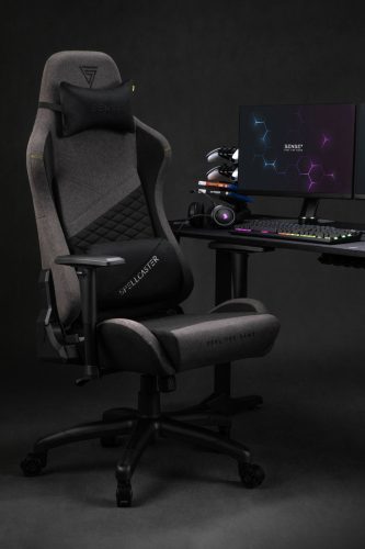 Hráčska stolička, látka SENSE7 Spellcaster, kreslo Senshi edition XL šedá.