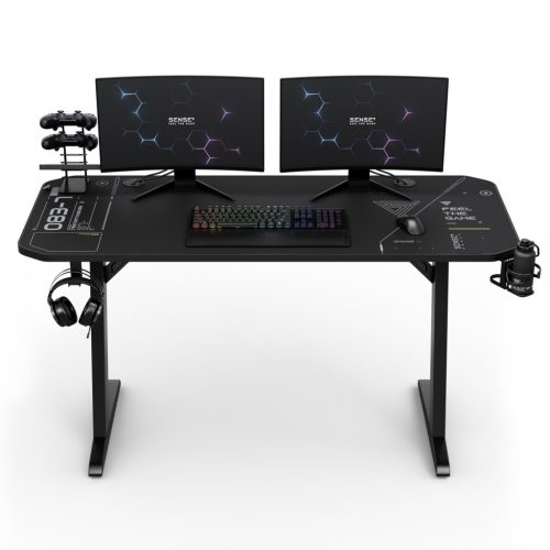 Herný stôl, SENSE7 Nomad Cybernetic, 140×60 cm čierny