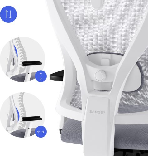 Ergonomická kancelárska stolička SENSE7 Tone biela a sivá