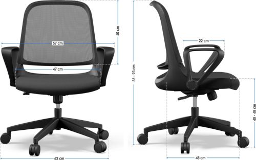 Kancelárska stolička SENSE7 Sopty čierna 