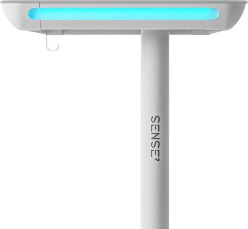 SENSE7 NOMO výškovo nastaviteľný elektrický stôl, 120x60cm USB, RGB, biela