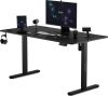 SENSE7 Výškovo nastaviteľný elektrický stôl Nojo 140x60 cm čierny