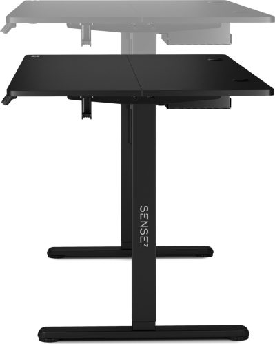 SENSE7 Výškovo nastaviteľný elektrický stôl Nojo 140x60 cm čierny