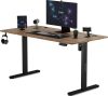 SENSE7 Výškovo nastaviteľný elektrický stôl Nojo 140x60cm čierny dub