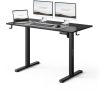Výškovo nastaviteľný písací stôl Nojo Light 120 cm x 60 cm čierna