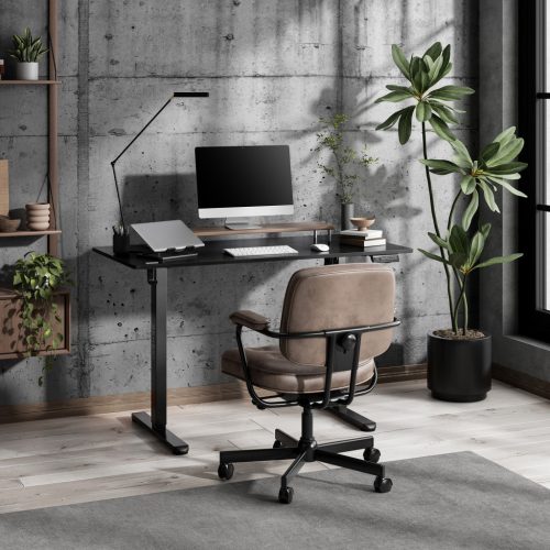 Výškovo nastaviteľný písací stôl Nojo Light 120 cm x 60 cm čierna