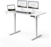 Výškovo nastaviteľný písací stôl Nojo Light 120 cm x 60 cm biely