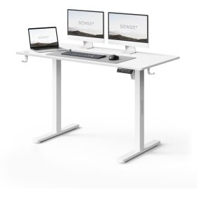   Výškovo nastaviteľný písací stôl Nojo Light 120 cm x 60 cm biely