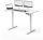 Výškovo nastaviteľný písací stôl Nojo Light 120 cm x 60 cm biely