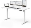 Výškovo nastaviteľný písací stôl Nojo Light 140 cm x 60 cm biely