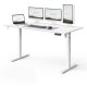 Výškovo nastaviteľný písací stôl Nojo Light 140 cm x 60 cm biely