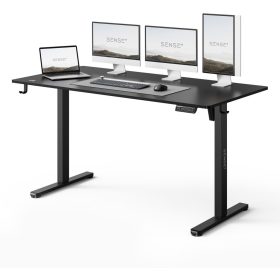   Výškovo nastaviteľný písací stôl Nojo Light 140 cm x 60 cm čierna