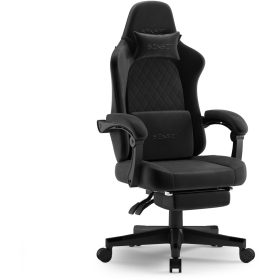 SENSE7 Herná stolička DEVON, čierna alcantara