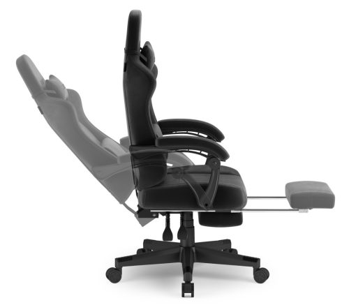 SENSE7 Herná stolička DEVON, čierna alcantara