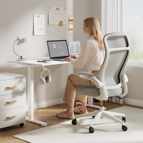 Ergonomická otočná stolička Revo sivá