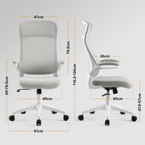 Ergonomická otočná stolička Revo sivá