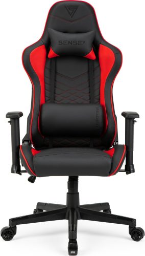 Hráčska stolička SENSE7, kreslo Spellcaster, čierna a červená.