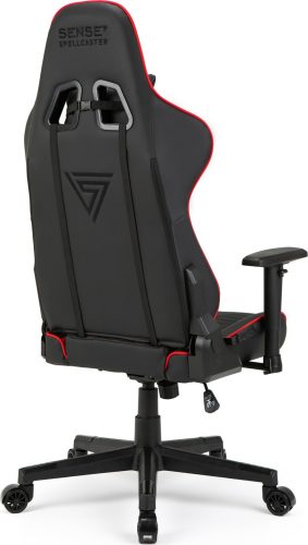Hráčska stolička SENSE7, kreslo Spellcaster, čierna a červená.
