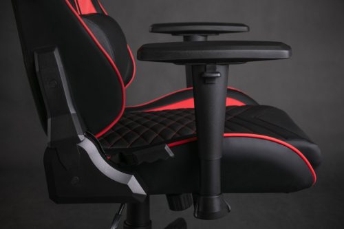 Hráčska stolička SENSE7, kreslo Spellcaster, čierna a červená.