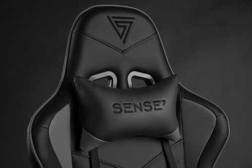 Hráčska stolička SENSE7, kreslo Spellcaster čierno-sivé.