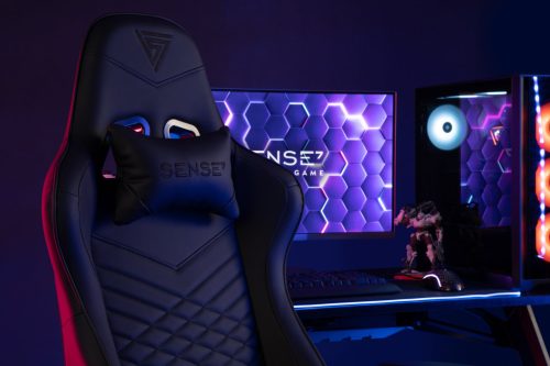 Gamer kreslo SENSE7 Spellcaster, sovietska čierna.