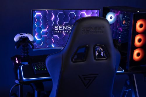 Gamer kreslo SENSE7 Spellcaster, sovietska čierna.