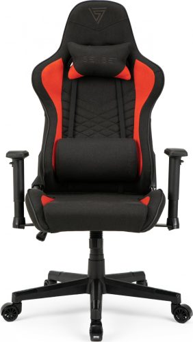 Hráčska stolička, SENSE7 Spellcaster, látkové kreslo čierno-červené.