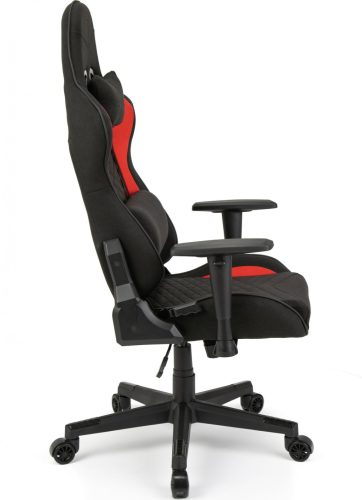 Hráčska stolička, SENSE7 Spellcaster, látkové kreslo čierno-červené.