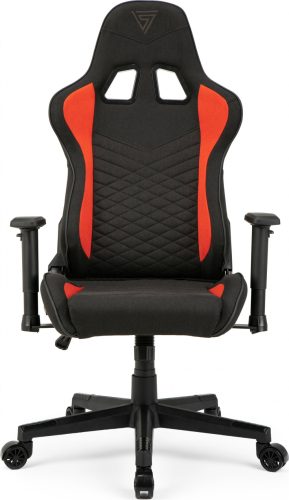 Hráčska stolička, SENSE7 Spellcaster, látkové kreslo čierno-červené.