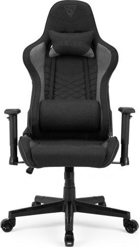 Hráčska stolička, látkové kreslo SENSE7 Spellcaster čierne.