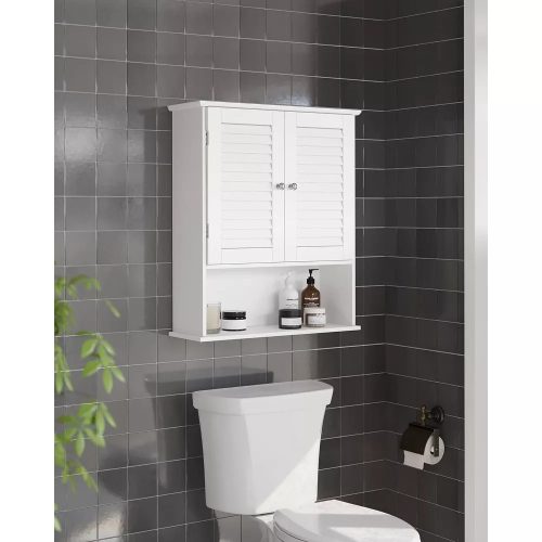 Vasagle Nástenná kúpeľňová skrinka, biela.