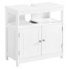 Vasagle Kúpeľňová skrinka pod umývadlo, s dvoma dvierkami, škandinávsky štýl, matná biela 60x30x60cm