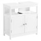 Vasagle Kúpeľňová skrinka pod umývadlo, s dvoma dvierkami, škandinávsky štýl, matná biela 60x30x60cm
