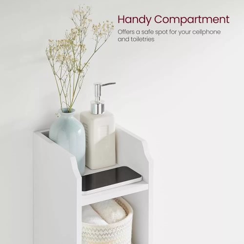 Vasagle Voľne stojaca skrinka s dvierkami, biela