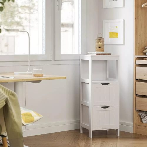 Vasagle Samostatne stojaca komoda, biela.