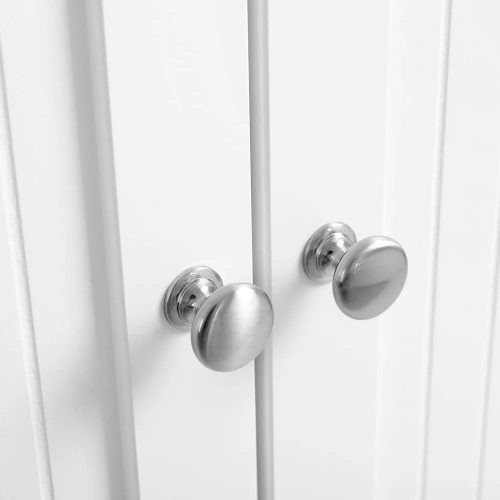 Vasagle Voľne stojaca 2-dverová skrinka so zásuvkami, biela.