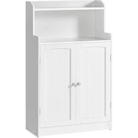   Kúpeľňová skrinka, 2 dvierka, 2 nastaviteľné police, oblačne biela 30x60x100cm