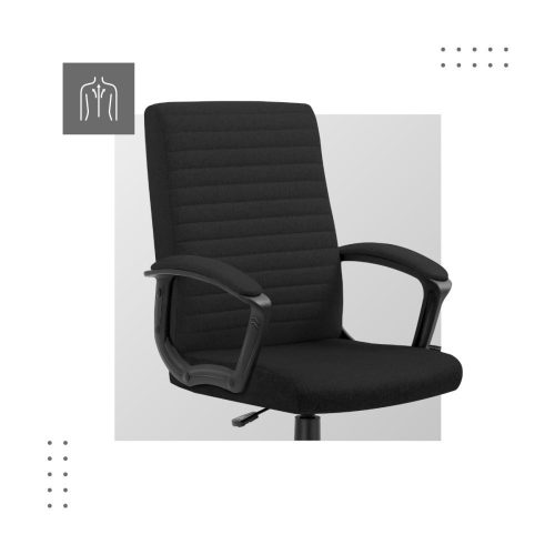 Mark Adler Boss 2.5 black Otočná stolička Boss, pohodlná kancelárska stolička látka čierna