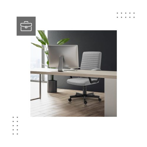 Mark Adler Boss 2.5 grey Otočná stolička Boss, pohodlná kancelárska stolička látka sivá