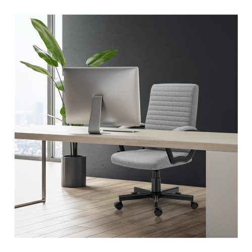 Mark Adler Boss 2.5 grey Otočná stolička Boss, pohodlná kancelárska stolička látka sivá