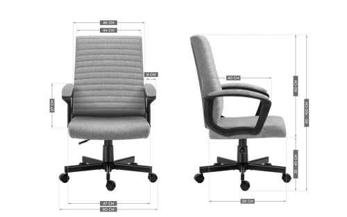 Mark Adler Boss 2.5 grey Otočná stolička Boss, pohodlná kancelárska stolička látka sivá