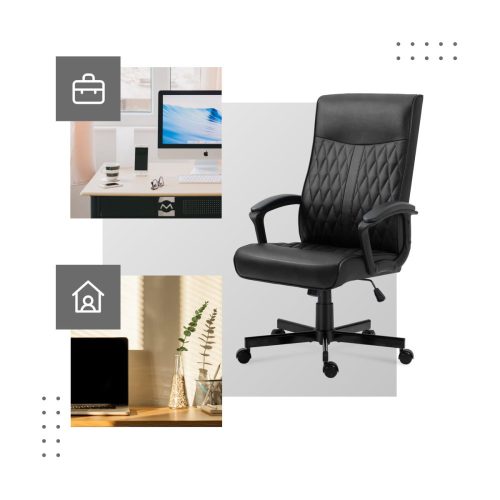 Mark Adler Boss 3.2 black Otočná stolička Boss, pohodlná kancelárska stolička látka čierna