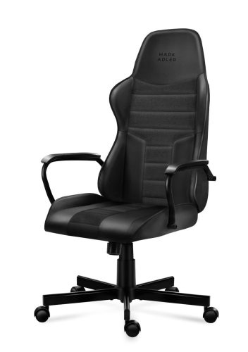 Mark Adler Boss 4.2 black Prémiové šéfovské kreslo, otočné kreslo, reverzná koža, látka, čierna
