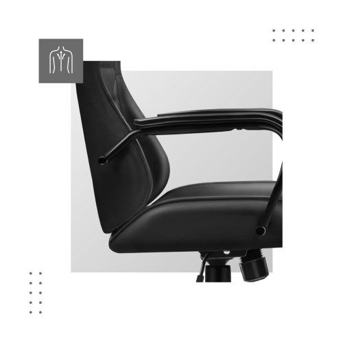 Mark Adler Boss 4.2 black Prémiové šéfovské kreslo, otočné kreslo, reverzná koža, látka, čierna