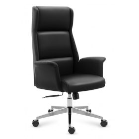   Mark Adler  Boss 5.6 black Moderná prémiová šéfovská stolička, ergonomická kancelárska stolička, s opierkou hlavy a krku, umelá koža, čierna