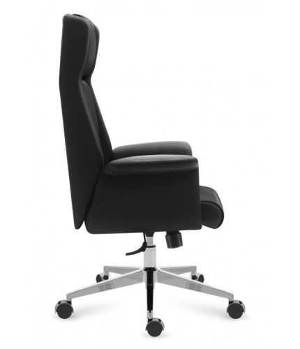 Mark Adler  Boss 5.6 black Moderná prémiová šéfovská stolička, ergonomická kancelárska stolička, s opierkou hlavy a krku, umelá koža, čierna
