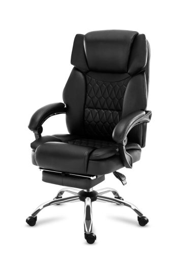 Mark Adler Boss 6.0 black Prémiové kreslo šéf, s masážnou funkciou, s opierkou na nohy, čierna