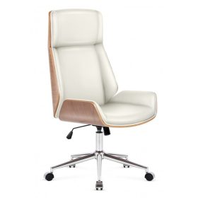  Mark Adler Boss 8.0 beige Prémiové šéfovské kreslo, pohodlné kancelárske kreslo, moderné riaditeľské kreslo, s opierkou hlavy a krku, umelá koža, béžová