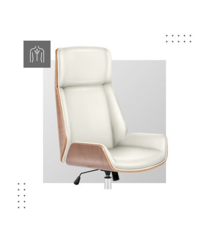 Mark Adler Boss 8.0 beige Prémiové šéfovské kreslo, pohodlné kancelárske kreslo, moderné riaditeľské kreslo, s opierkou hlavy a krku, umelá koža, béžová